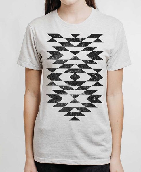 Space Native - Black on Womens Unisex T Shirt